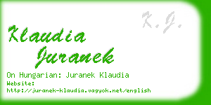 klaudia juranek business card